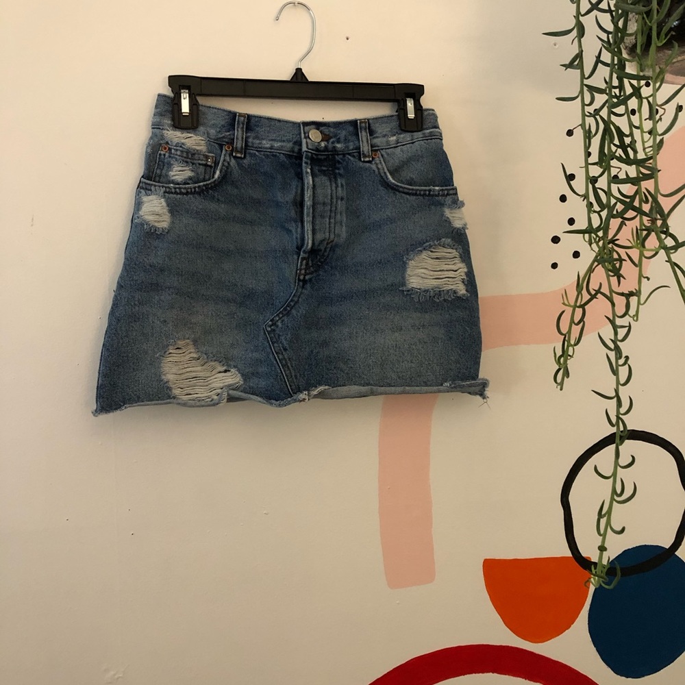 Pull & Bear Mini Denim Skirt